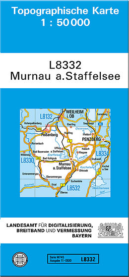 (Land)Karte TK50 L8332 Murnau a.Staffelsee von 
