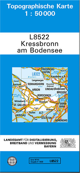 (Land)Karte TK50 L8522 Kressbronn am Bodensee von 