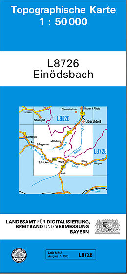 (Land)Karte TK50 L8726 Einödsbach von 
