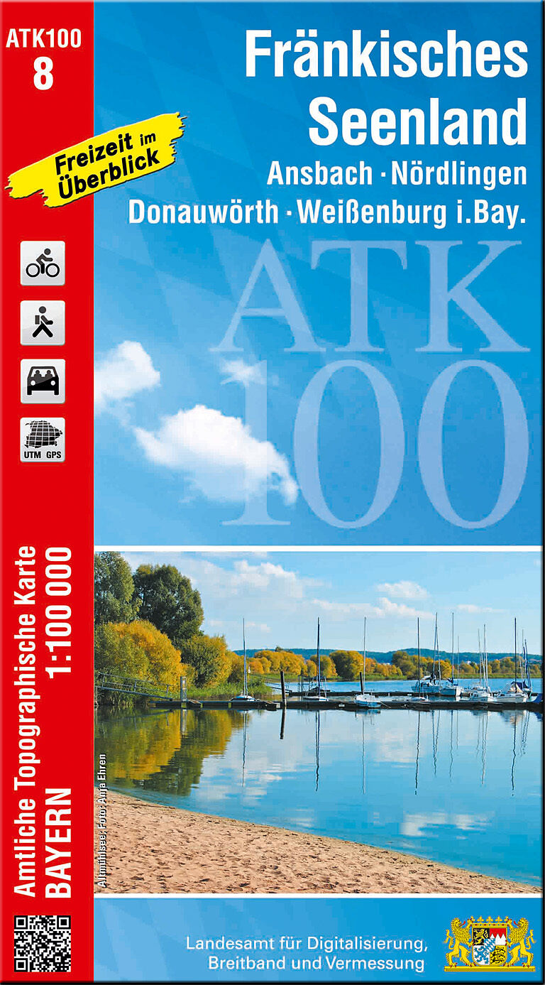 ATK100-8 Fränkisches Seenland (Amtliche Topographische Karte 1:100000)