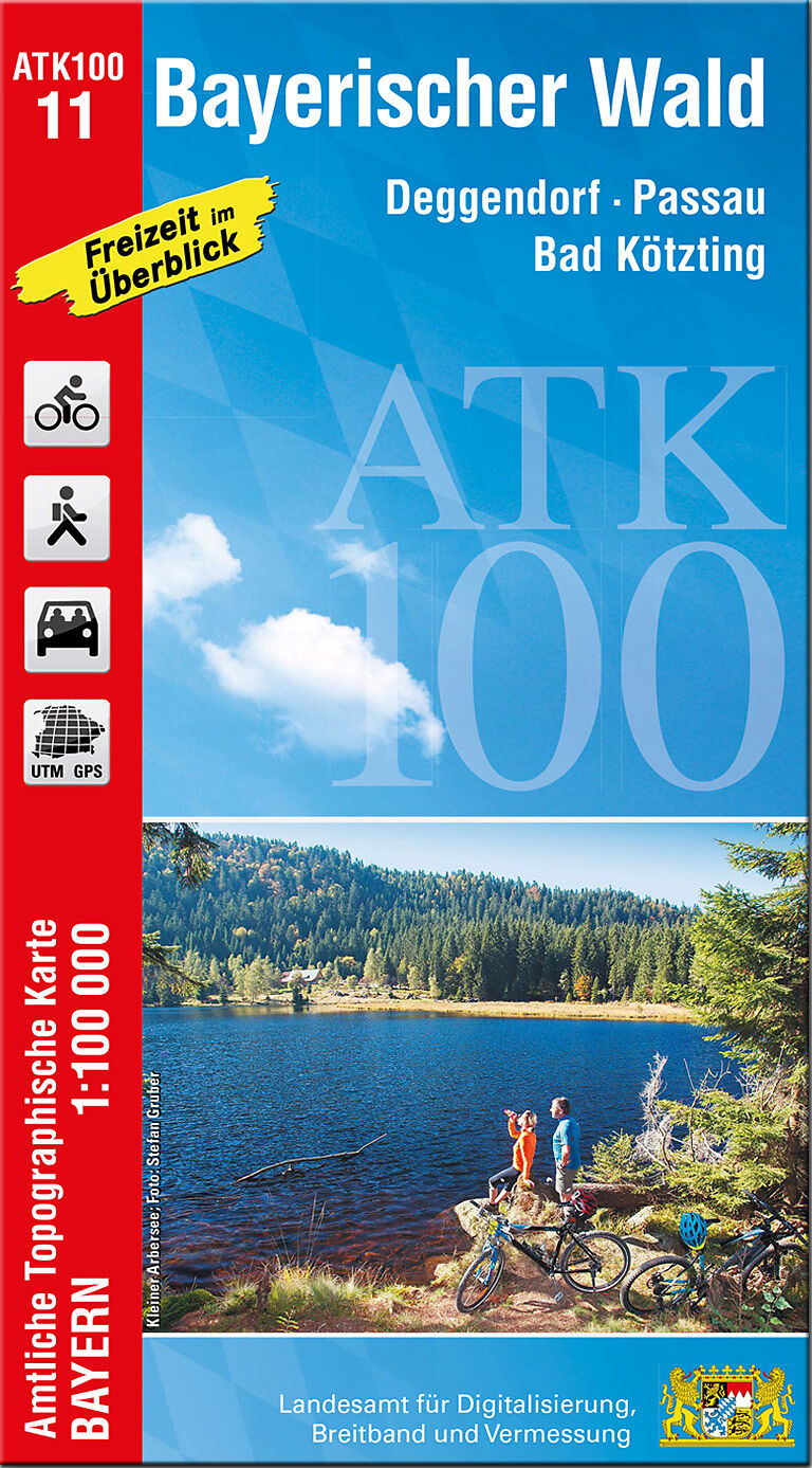 ATK100-11 Bayerischer Wald (Amtliche Topographische Karte 1:100000)