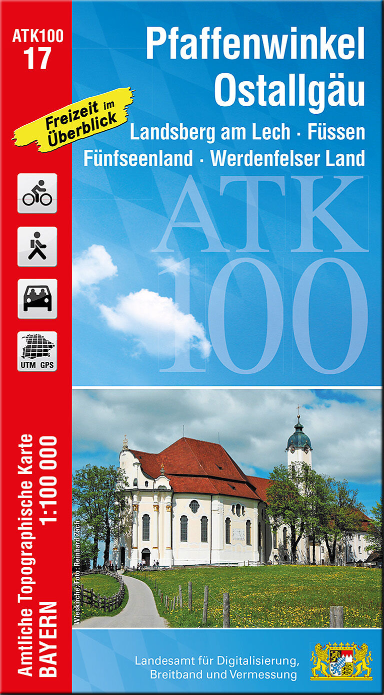 ATK100-17 Pfaffenwinkel, Ostallgäu (Amtliche Topographische Karte 1:100000)