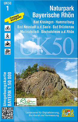 (Land)Karte UK50-1 Naturpark Bayerische Rhön von 
