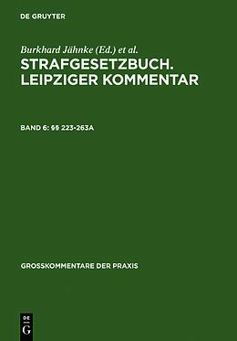 Fester Einband Strafgesetzbuch. Leipziger Kommentar / §§ 223-263a von 