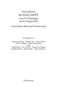 E-Book (pdf) Festschrift für Klaus J. Hopt zum 70. Geburtstag am 24. August 2010 von 