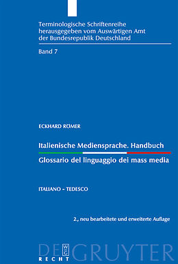 Fester Einband Italienische Mediensprache. Handbuch / Glossario del linguaggio dei mass media von Eckhard Römer
