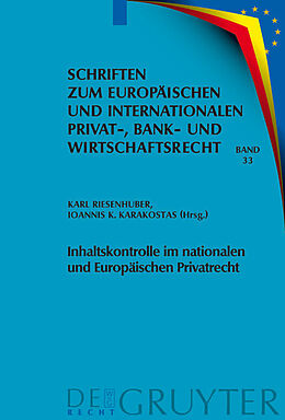 Fester Einband Inhaltskontrolle im nationalen und Europäischen Privatrecht von 