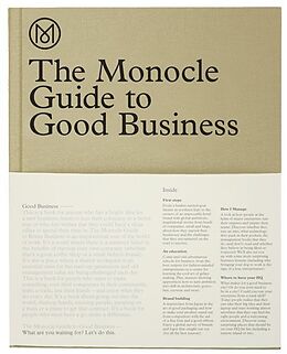 Livre Relié The Monocle Guide to Good Business de MONOCLE