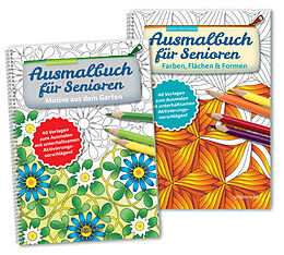 Spiralbindung Ausmalbuch für Senioren Bd. 1 u. 2 im SET von Monika Twachtmann