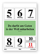 Kalender Original-Leitspruch-Wochen-Kalender 2025 von Bellaprint Verlag GmbH