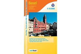 gefaltete (Land)Karte Basel und Umgebung 15000 von 