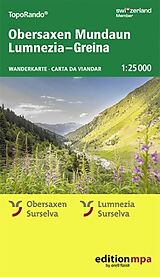 (Land)Karte Obersaxen Mundaun Lumnezia-Greina 1:25'000 von 