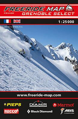 gefaltete (Land)Karte Freeride Map Grenoble 25000 von 