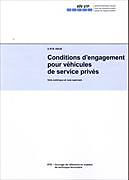 Couverture cartonnée Conditions dengage-ment pour véhicules de service privés de 