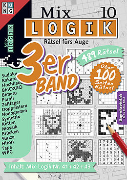 Kartonierter Einband Mix Logik 3er-Band Nr. 10 von Conceptis Puzzles