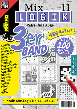 Kartonierter Einband Mix Logik 3er-Band Nr. 11 von Conceptis Puzzles