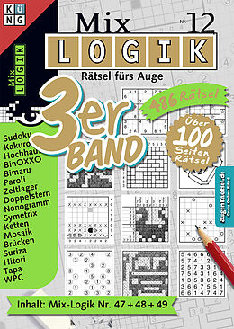 Kartonierter Einband Mix Logik 3er-Band Nr. 12 von Conceptis Puzzles