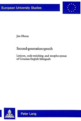 Kartonierter Einband Second-generation speech von Jim Hlavac