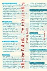 Kartonierter Einband Alles ist Politik  Politik ist alles von Philipp Loser