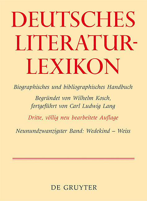 Deutsches Literatur-Lexikon / Wedekind - Weiss