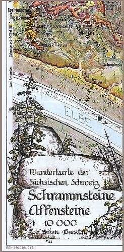 (Land)Karte Schrammsteine  Affensteine 1:10000 von Rolf Böhm