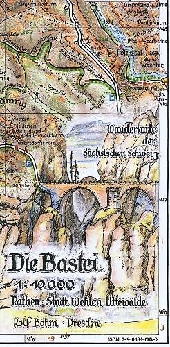 (Land)Karte Die Bastei 1:10000 von Rolf Böhm