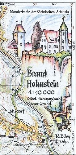 (Land)Karte Brand  Hohnstein 1:10000 von Rolf Böhm