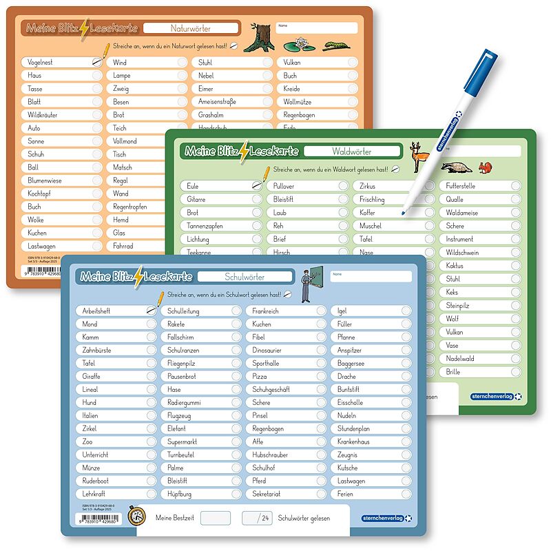 Meine Blitzlesekarten - Suchwörter