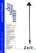 E-Book (epub) Der Blaue Reiter. Journal für Philosophie / Zeit von Hermann Lübbe, August Nitschke