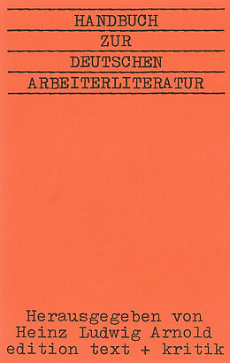Paperback Handbuch zur deutschen Arbeiterliteratur von 