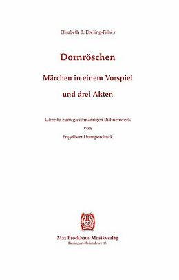 Engelbert Humperdinck Notenblätter Dornröschen