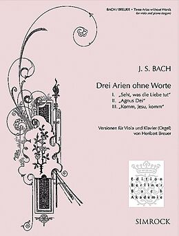 Johann Sebastian Bach Notenblätter 3 Arien ohne Worte