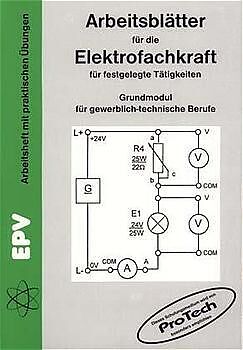 Kartonierter Einband Arbeitsblätter für die Elektrofachkraft für festgelegte Tätigkeiten von Jürgen Ziemann, Siegfried Grohmann