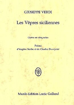 Giuseppe Verdi Notenblätter Les vepres siciliennes