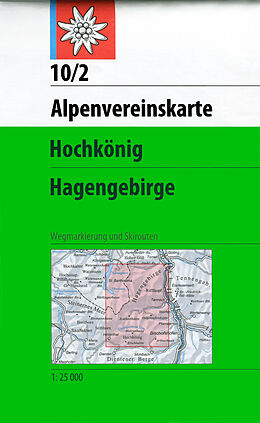 gefaltete (Land)Karte Hochkönig - Hagengebirge von 