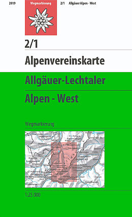 (Land)Karte Allgäuer-Lechtaler Alpen - West von 