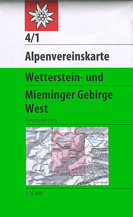 (Land)Karte Wetterstein- und Mieminger Gebirge, West von 