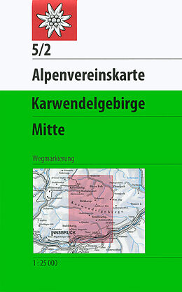 (Land)Karte Karwendelgebirge, Mitte von 