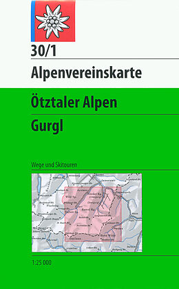 (Land)Karte Ötztaler Alpen, Gurgl von 