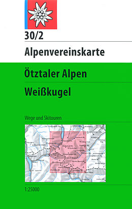 (Land)Karte Ötztaler Alpen, Weißkugel von 