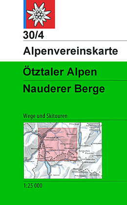 (Land)Karte Ötztaler Alpen, Nauderer Berge von 