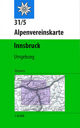 gefaltete (Land)Karte Innsbruck, Umgebung von 