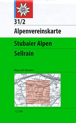 (Land)Karte Stubaier Alpen, Sellrain von 