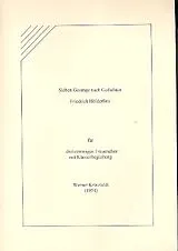 Werner Krützfeldt Notenblätter 7 Gesänge nach Gedichten Friedrich