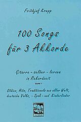 Frithjof Krepp Notenblätter 100 Songs für 3 Akkorde Band 1 (blau)