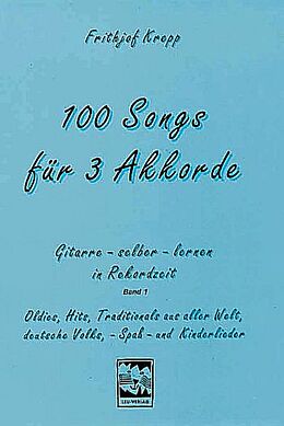Frithjof Krepp Notenblätter 100 Songs für 3 Akkorde Band 1 (blau)