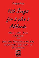 Frithjof Krepp Notenblätter 100 Songs für 3 plus 3 Akkorde Band 2 (rot)