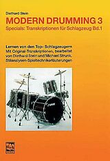 Stein Diethard Notenblätter Modern Drumming Band 3 (Transkriptionen