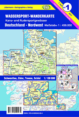 (Land)Karte Wassersport-Wanderkarte / Deutschland Nordwest für Kanu- und Rudersport von Erhard Jübermann