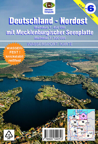 Wassersport-Wanderkarte / Deutschland Nordost für Kanu- und Rudersport